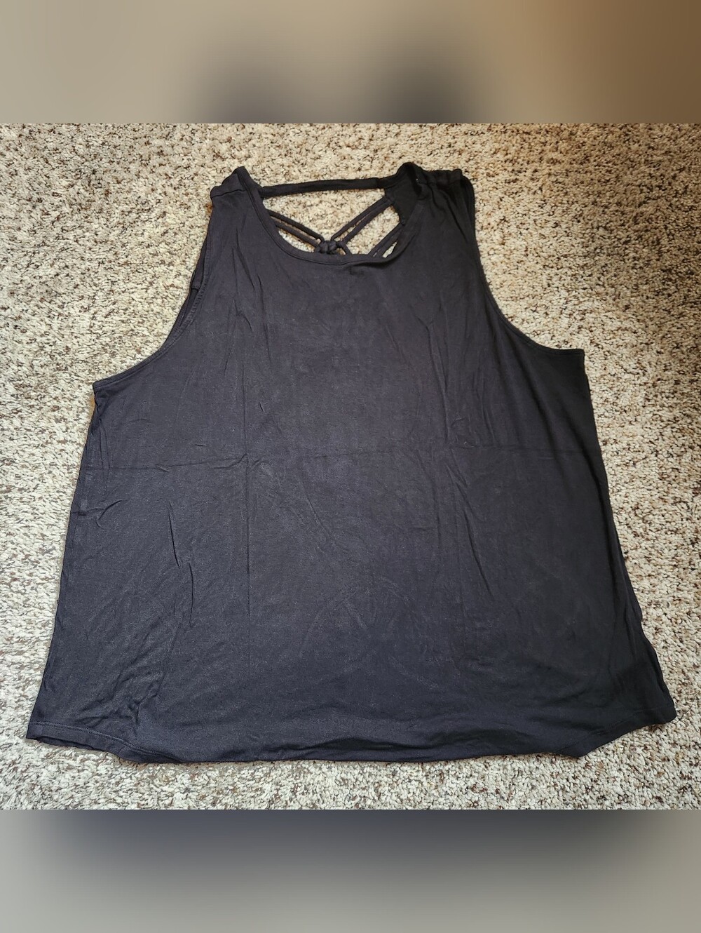 Maurices Black Strappy Back Tank Top